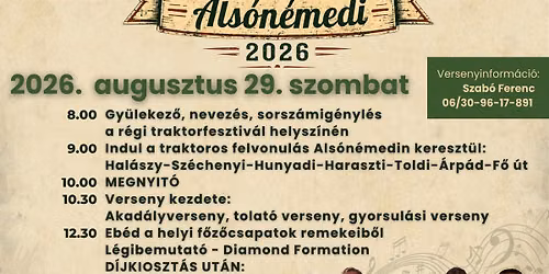 Traktorfesztiv\u00e1l 2026 - Als\u00f3n\u00e9medi