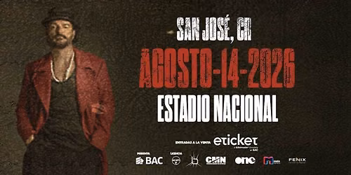 RICARDO ARJONA en Costa Rica 14 Agosto 2026 | Evento Oficial — Estadio Nacional de Costa Rica