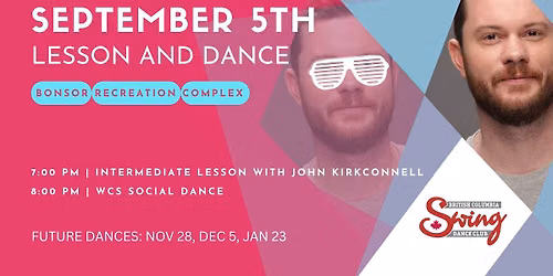 BC Swing Dance Club's September 5th Lesson and Dance!