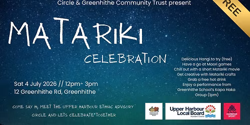 Matariki Celebration - Greenhithe - Free event