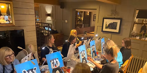 Painting party in Warfield: The Cricketers