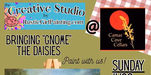Bringing \u201cGnome\u201d the Daisies Paint & Sip