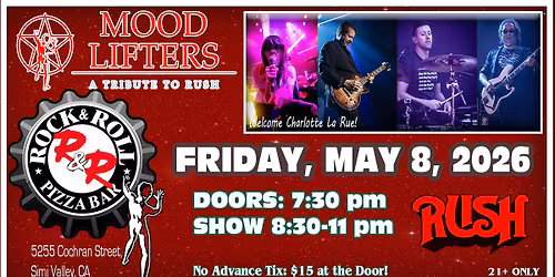 Mood Lifters - A Tribute to Rush - Live in Simi Valley (RR Pizza Bar)!