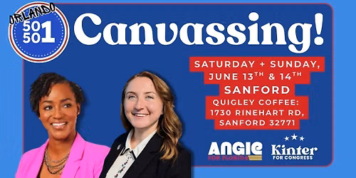 50501 Sanford Neighborhood Canvassing - Knocking Doors for Angie Nixon and Marialana Kinter