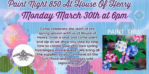 Paint Night 850 At House Of Henry