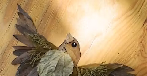 Textured Bird Wall Art (Leaf + Clay) | The Artback Studio
