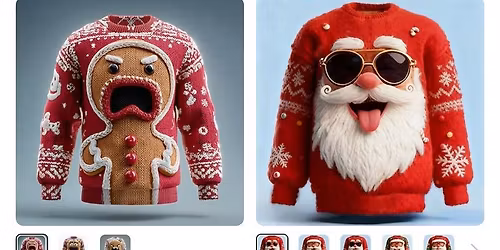 karaoke/ugly sweater contest