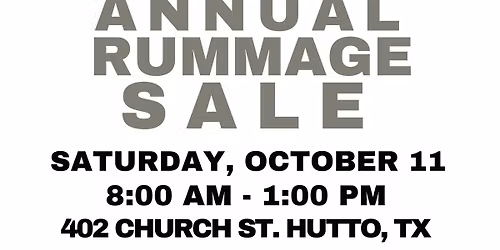 Annual Rummage Sale