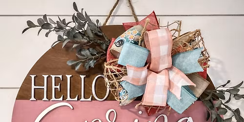 Hello Spring Door Sign Sip & Paint: Hickory Vines