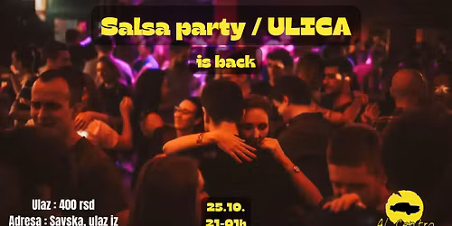 Salsa Saturdays \/\/ 08. novembar \/\/ nova Ulica