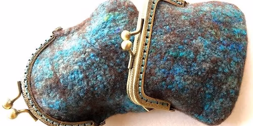 Wet Felted Coin Purse @ The Rogue Skein (Kerrville)