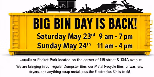 Big Bin Day is Back! Kensington Clean Up & Bottle Drive