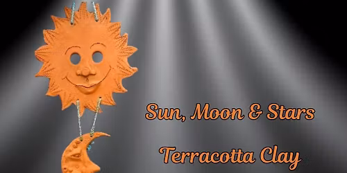 Sun, Moon & Stars Terracotta Clay Wind Chimes