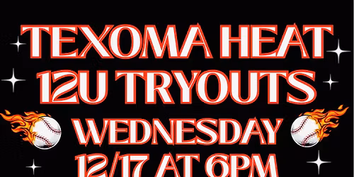 12U Spring Baseball Tryouts at Old Settlers #8 in Sherman, TX