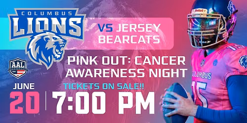 Columbus Lions vs. Jersey Bearcats: Pink Out & Cancer Awareness Night