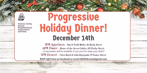 HDSNA Progressive Holiday Dinner