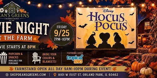 Dean's Greens Farmstand Movie Night at the Barn