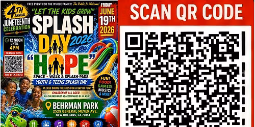 4th Annual "HOPE" Juneteenth Splash Day Celebration