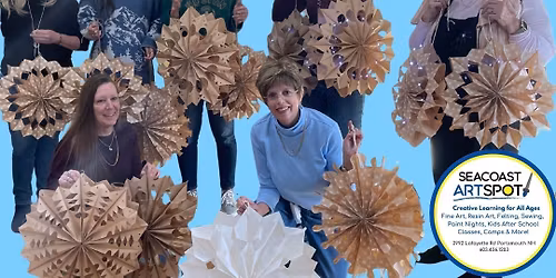 Paper bag Snowflakes $29! Make two unique creations