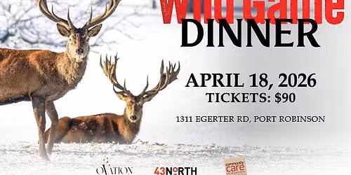 24th Annual Wild Game Dinner at Ovation Ballroom