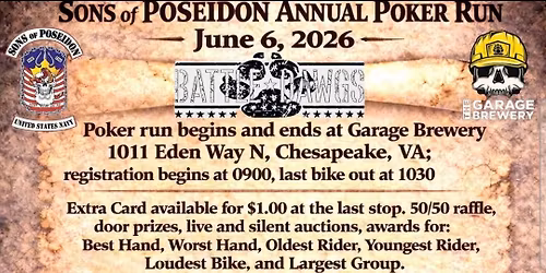 Chaos to Sons Of Poseidon Poker Run for Battle Dawgs