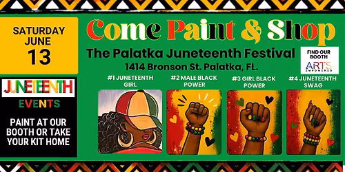 Paint at the Palatka Juneteenth Festival.