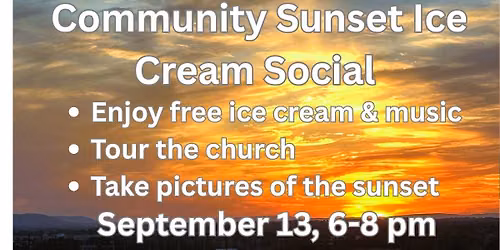 Community Sunset Ice Cream Social