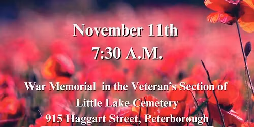 Sunrise Remembrance Day Service