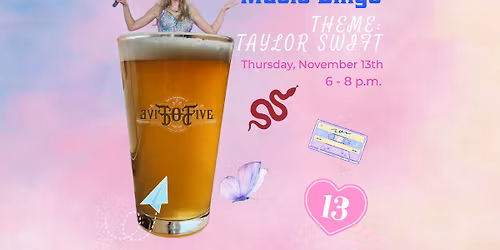 Taylor Swift Music Bingo