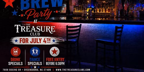 Red, White, and Brew Party at the Treasure Club