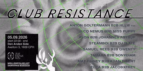 Club Resistance \u2013 VAs for Palestine, Release Event @ Den Anden Side