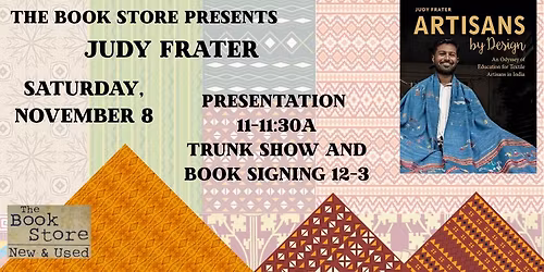 Judy Frater Book Presentation, signing & trunk show