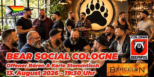 84. BEAR SOCIAL COLOGNE - Offener B\u00e4ren & Kerle Stammtisch