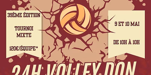 24h de volley Don Bosco Tournai - 39\u00e8me \u00e9dition 
