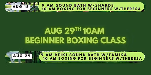 Beginners Boxing Class @ Griffin Gardens