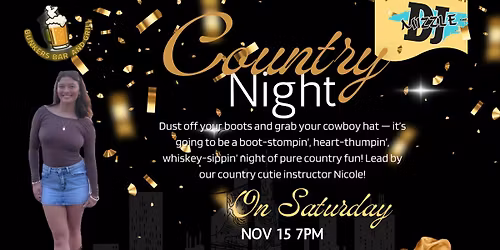 Country Line Dancing Instruction and Dance Party