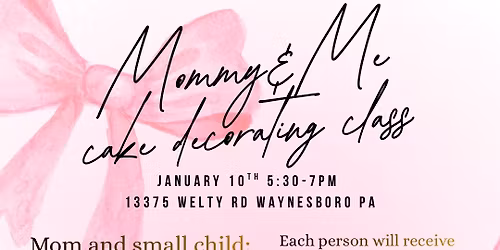 Mommy and Me Cake Decorating Class