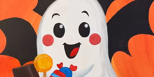 Paint the cute 'Trick or Treat' in Staverton Cheltenham with Brush Party with Kirsty
