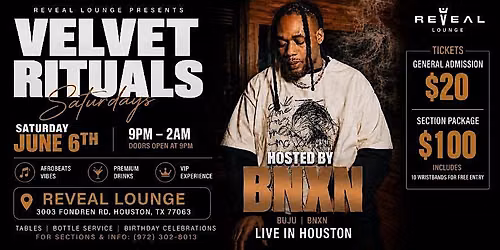 VELVET RITUALS SATURDAYS HOSTED BY BNXN