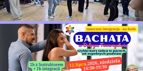 BACHATA w parach dla singli od podstaw [12.07] warsztat 2h w DOBRYM TOWARZYSTWIE + integracje