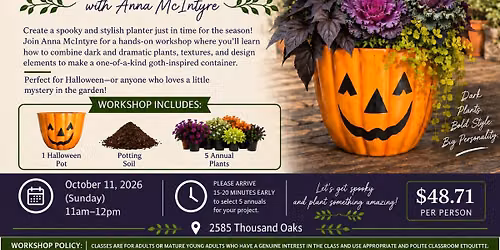Goth Planter Workshop with Anna McIntyre
