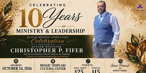 Christopher P. Fifer: 10 Year Pastoral Anniversary