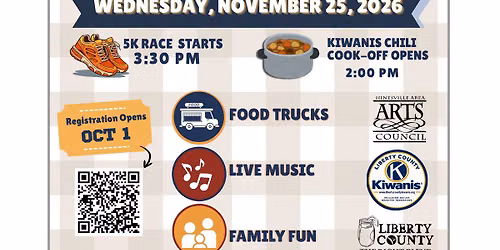 2nd Annual City of Hinesville Day Before Thanksgiving Downtown Turkey Trot 5K Trot-A-Palooza 