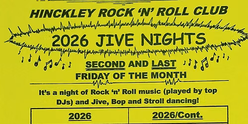 JIVE NIGHT - DJ: "JD" Just Dek (plus, optional, Jive lesson 7.30-8.15pm)