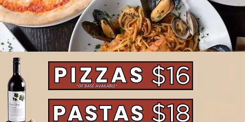 $16 Pizza & $18 Pasta Night Every Wednesday \ud83c\udf55 \ud83c\udf5d 