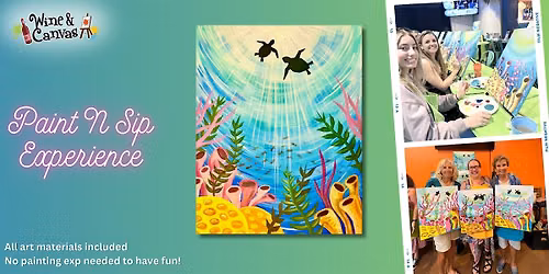 Wesley Chapel Canvas and Wine \u2013 Swimming with Turtles