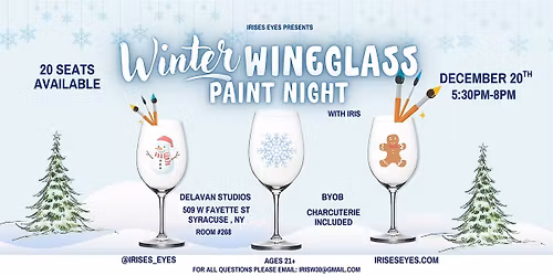 Winter WineGlass Paint Night