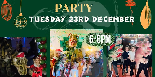 Christmas FAMILY party with DINOS, Mrs Claus, Elf, Olaf & SANTA