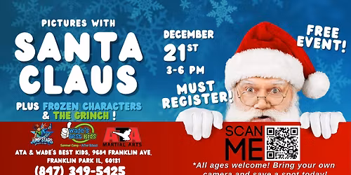 Pics with Santa (and the Grinch!)