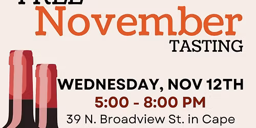 FREE November Tasting